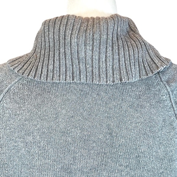 Pria sz L gray cowl neck long sleeve pullover long sleeve midweight knit sweater - Picture 6 of 11